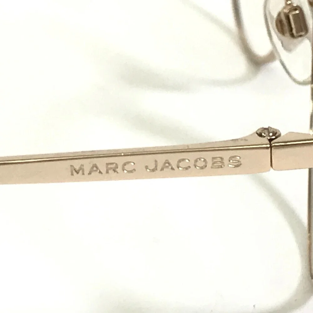 Marc Jacobs Eyeglasses Frames 475 2M2 Black Gold Cat Eye Wire Rim 52-18-140